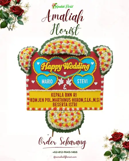 Papan Bunga Pernikahan Sowan Lor